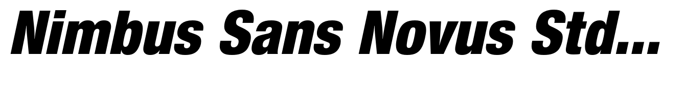Nimbus Sans Novus Std Black Condensed Italic